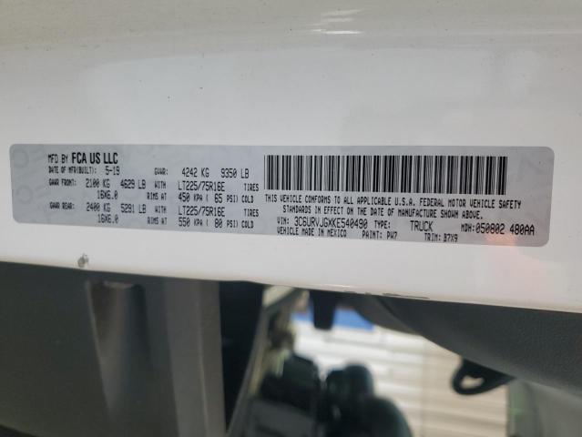 3C6URVJGXKE540490 - 2019 RAM PROMASTER 3500 HIGH Biały zdjęcie 13