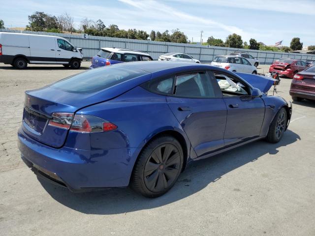 5YJSA1E56MF429618 - 2021 TESLA MODEL S 蓝色 照片 3