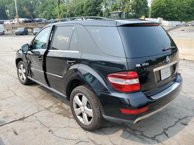 4JGBB8GB6BA675031 - 2011 MERCEDES-BENZ ML 350 4MATIC BLACK photo 2
