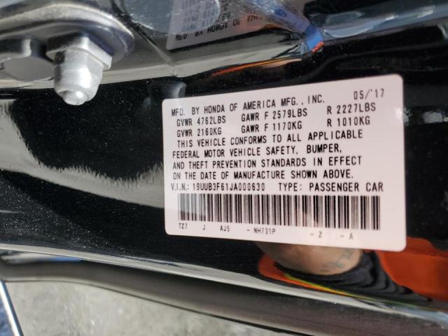 19UUB3F61JA000630 - 2018 ACURA TLX TECH+A შავი ფოტო 13