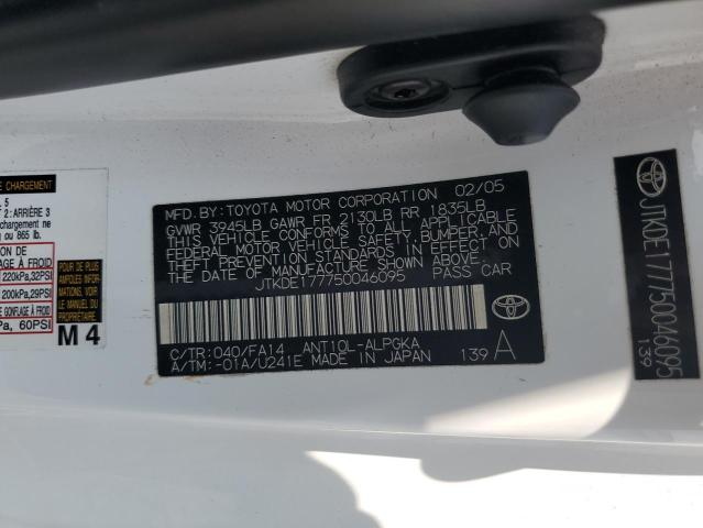 JTKDE177750046095 - 2005 TOYOTA SCION TC Ağ foto 12