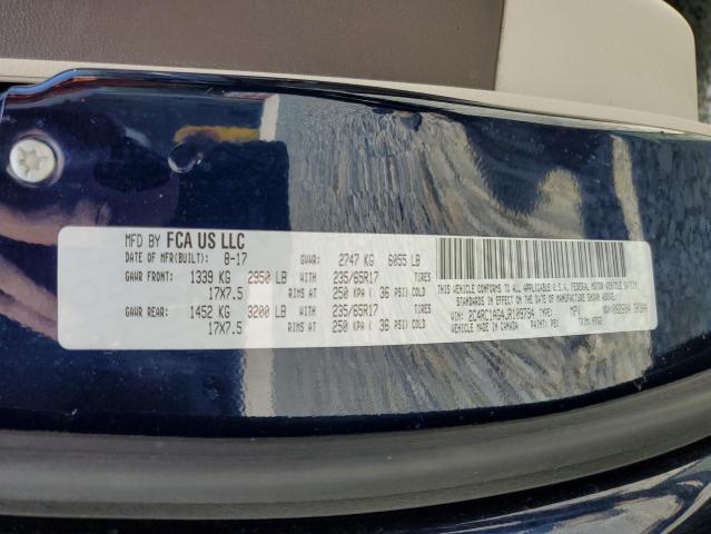 2C4RC1AG4JR109794 - 2018 CHRYSLER PACIFICA L BLUE photo 13