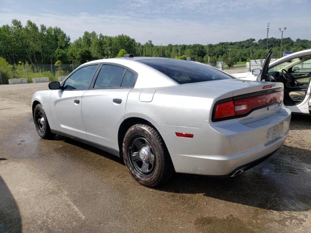 2C3CDXAT3DH717677 - 2013 DODGE CHARGER POLICE SILVER photo 2