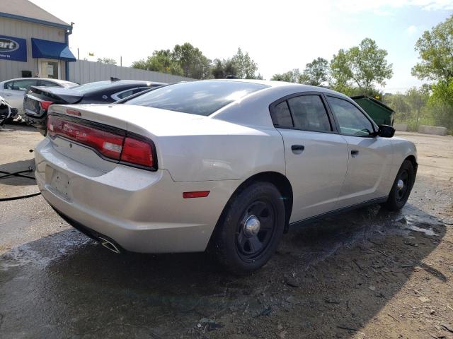 2C3CDXAT3DH717677 - 2013 DODGE CHARGER POLICE SILVER photo 3