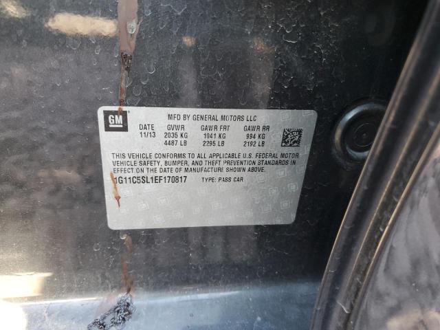 1G11C5SL1EF170817 - 2014 CHEVROLET MALIBU 1LT 黑色 照片 12