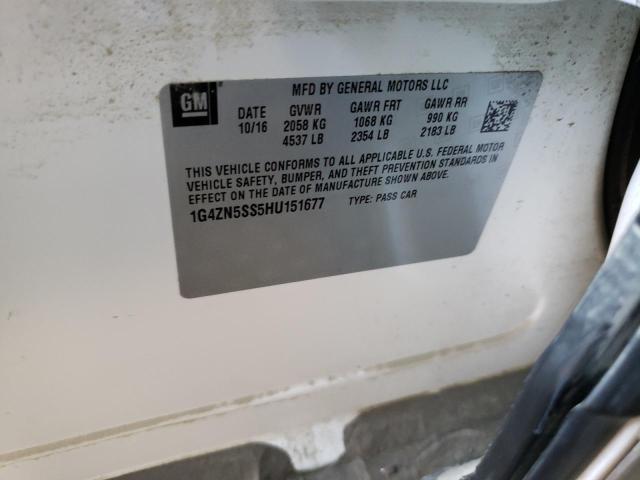 1G4ZN5SS5HU151677 - 2017 BUICK LACROSSE PREFERRED WHITE photo 12