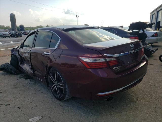 1HGCR2F17HA280800 - 2017 HONDA ACCORD SPORT SPECIAL EDITION BURGUNDY photo 2