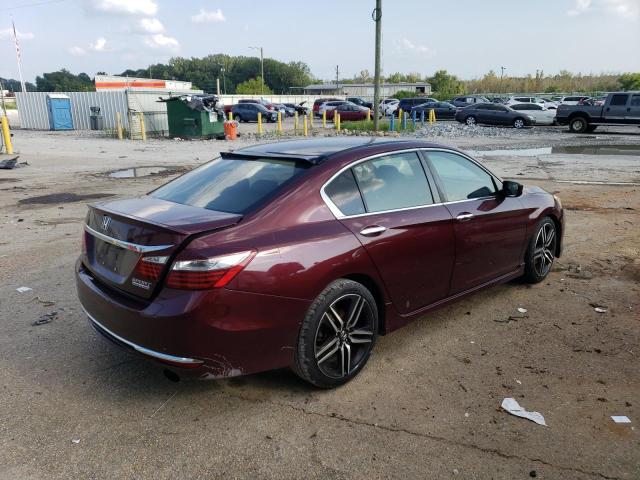 1HGCR2F17HA280800 - 2017 HONDA ACCORD SPORT SPECIAL EDITION BURGUNDY photo 3