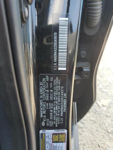 KNADN4A32D6149979 - 2013 KIA RIO EX BLACK photo 12