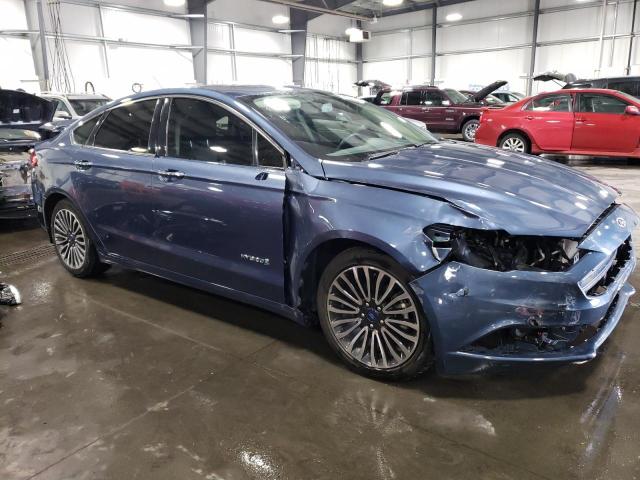 3FA6P0RU9JR101797 - 2018 FORD FUSION TITANIUM/PLATINUM HEV BLUE photo 4