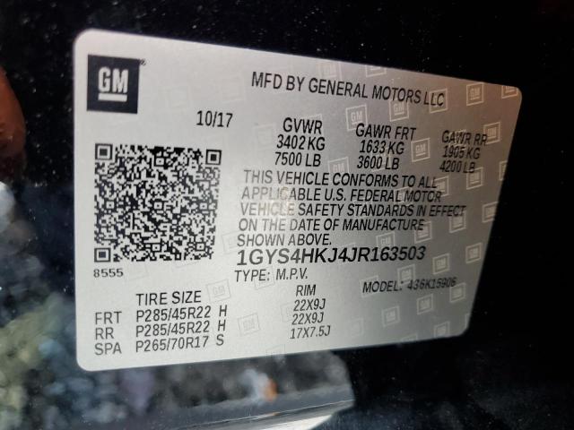 1GYS4HKJ4JR163503 - 2018 CADILLAC ESCALADE ESV LUXURY 黑色 照片 13