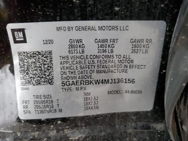 5GAERBKW4MJ136156 - 2021 BUICK ENCLAVE ESSENCE 黑色 照片 13