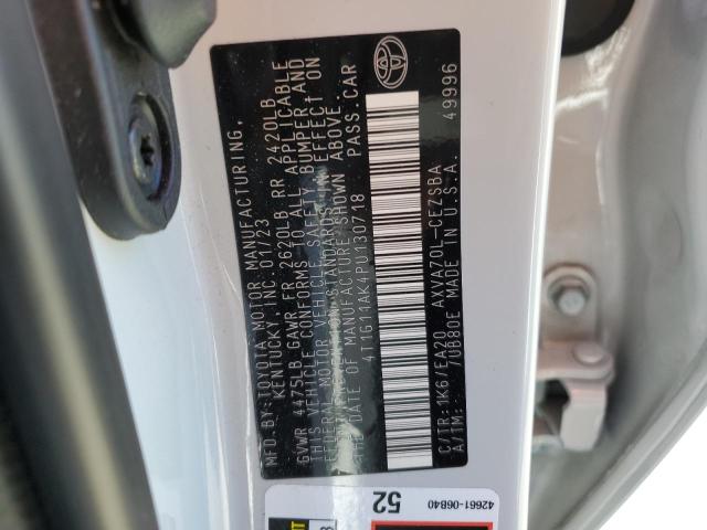 4T1G11AK4PU130718 - 2023 TOYOTA CAMRY SE NIGHT SHADE WHITE photo 12