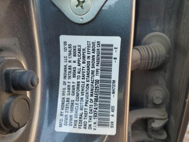 19XFA1F98AE026700 - 2010 HONDA CIVIC EXL GRAY photo 13