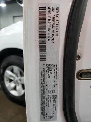 1C6RR7GG7NS153907 - 2022 RAM 1500 CLASS SLT თეთრი ფოტო 12