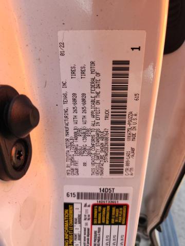 5TFNA5DB3NX007647 - 2022 TOYOTA TUNDRA CREWMAX PLATINUM Білий фото 13