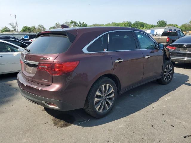 5FRYD4H47EB007833 - 2014 ACURA MDX TECHNOLOGY Темно-червоний фото 3