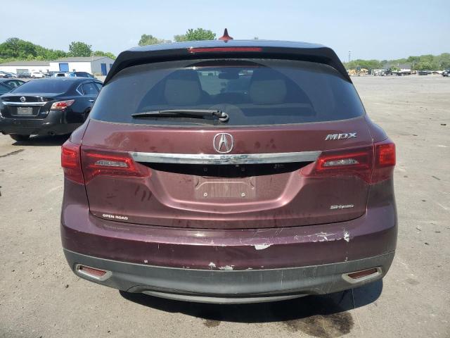 5FRYD4H47EB007833 - 2014 ACURA MDX TECHNOLOGY Темно-червоний фото 6