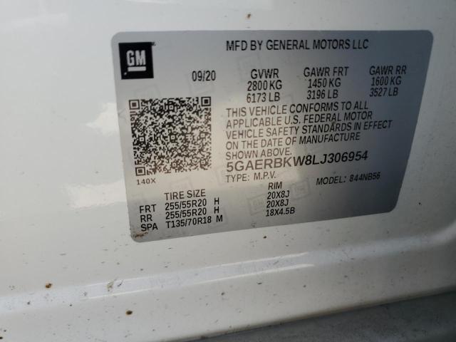 5GAERBKW8LJ306954 - 2020 BUICK ENCLAVE ESSENCE 白色 照片 14