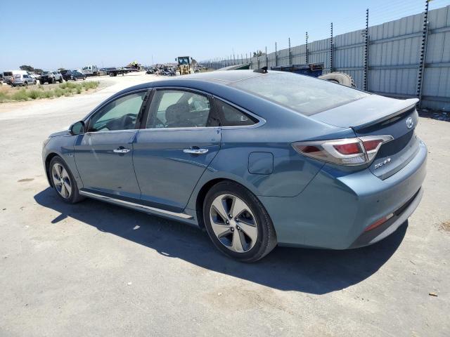 KMHE34L11GA009766 - 2016 HYUNDAI SONATA HYBRID TEAL photo 2