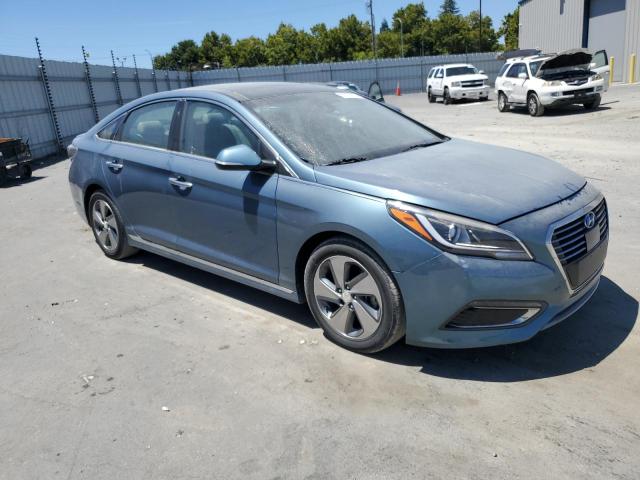 KMHE34L11GA009766 - 2016 HYUNDAI SONATA HYBRID TEAL photo 4