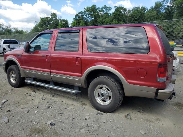 1FMSU45P95ED23950 - 2005 FORD EXCURSION EDDIE BAUER RED photo 2