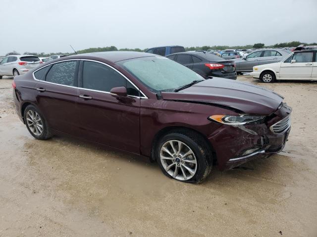 3FA6P0HD6HR348870 - 2017 FORD FUSION SE BURGUNDY photo 4