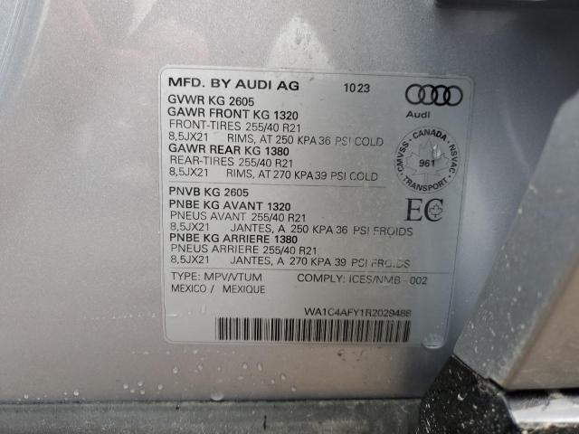 WA1C4AFY1R2029488 - 2024 AUDI SQ5 PRESTIGE SILVER photo 13