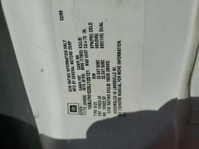 1GBJ7H1C9XJ105121 - 1999 CHEVROLET C-SERIES C7H042 白色 照片 13