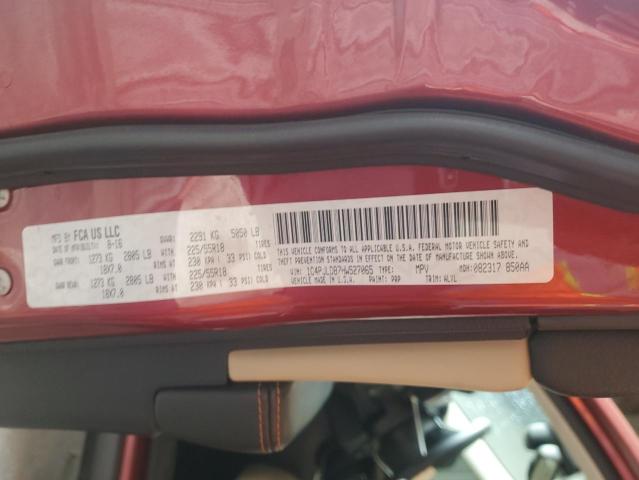 1C4PJLDB7HW527065 - 2017 JEEP CHEROKEE LIMITED RED photo 12