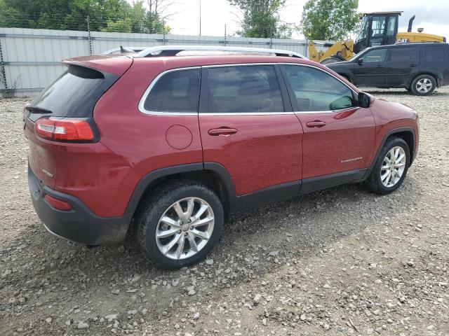 1C4PJLDB7HW527065 - 2017 JEEP CHEROKEE LIMITED RED photo 3