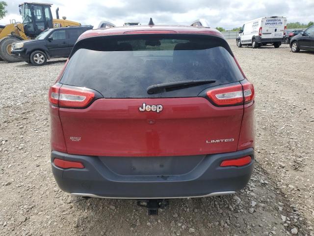 1C4PJLDB7HW527065 - 2017 JEEP CHEROKEE LIMITED RED photo 6