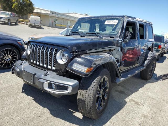 1C4JJXP65MW872004 - 2021 JEEP WRANGLER U SAHARA 4XE BLACK photo 1