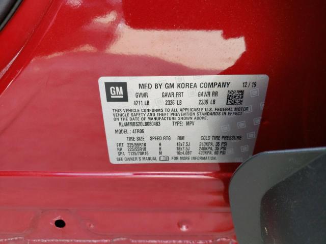 KL4MMBS20LB080483 - 2020 BUICK ENCORE GX PREFERRED RED photo 13