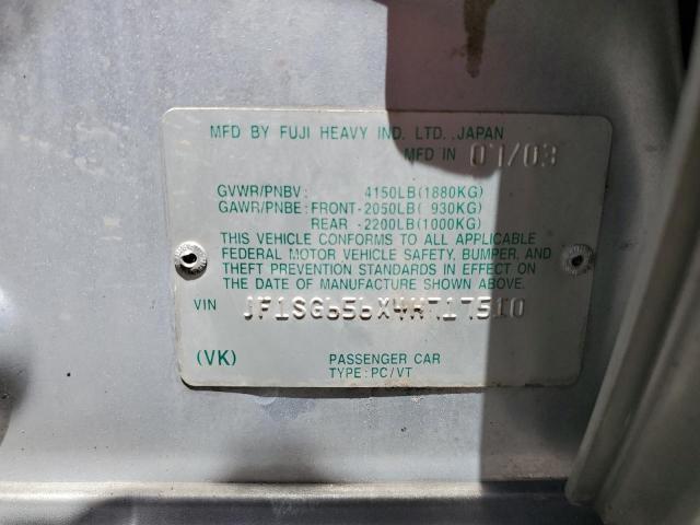 JF1SG656X4H717510 - 2004 SUBARU FORESTER 2.5XS Серебристый фото 12