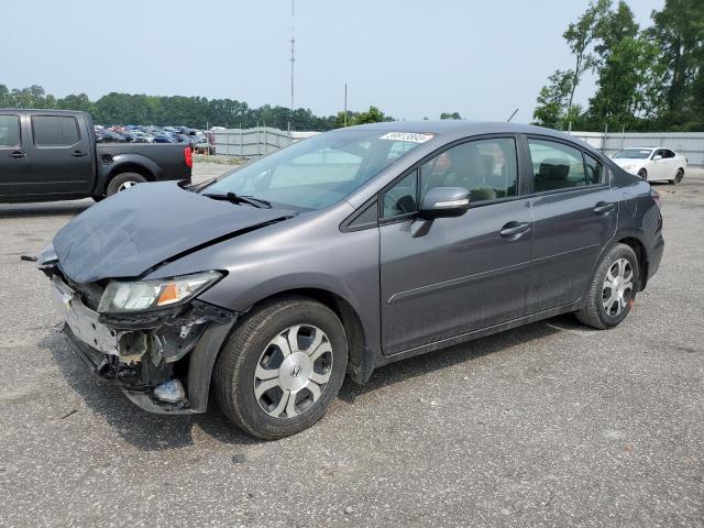 19XFB4F39DE003408 - 2013 HONDA CIVIC HYBRID L GRAY photo 1