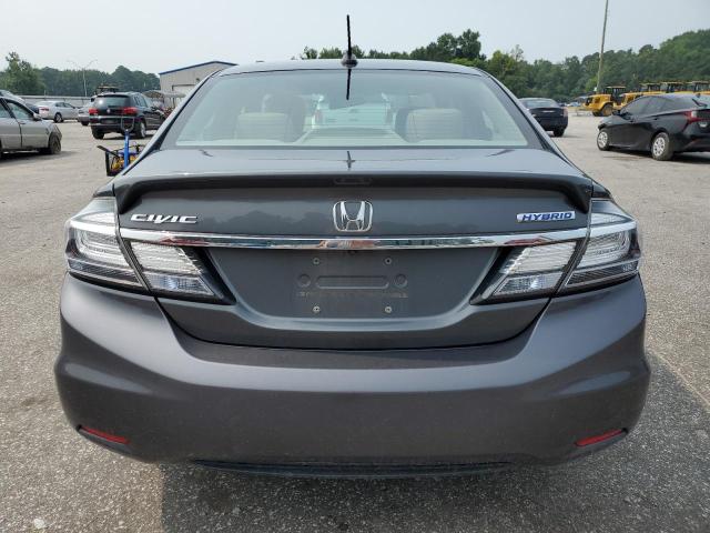 19XFB4F39DE003408 - 2013 HONDA CIVIC HYBRID L GRAY photo 6