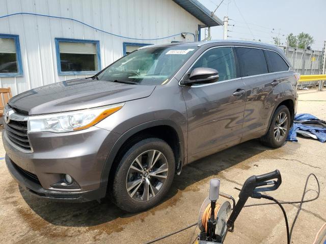 5TDJKRFH4GS502677 - 2016 TOYOTA HIGHLANDER XLE GRAY photo 1