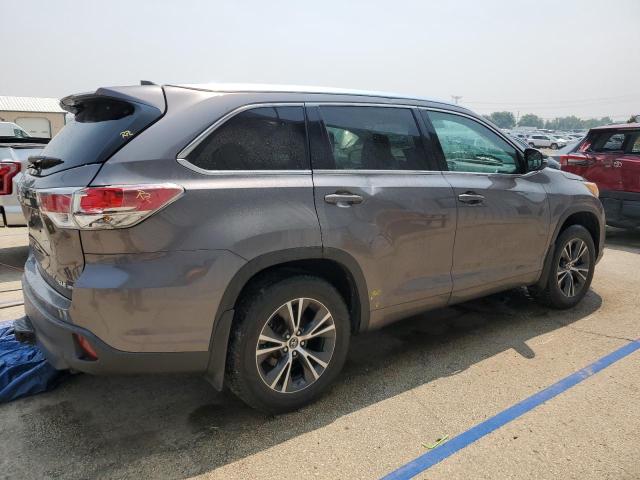 5TDJKRFH4GS502677 - 2016 TOYOTA HIGHLANDER XLE GRAY photo 3
