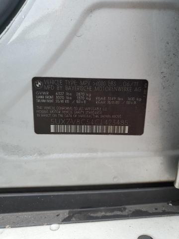 5UXZV8C54CL423485 - 2012 BMW X5 XDRIVE50I SILVER photo 12