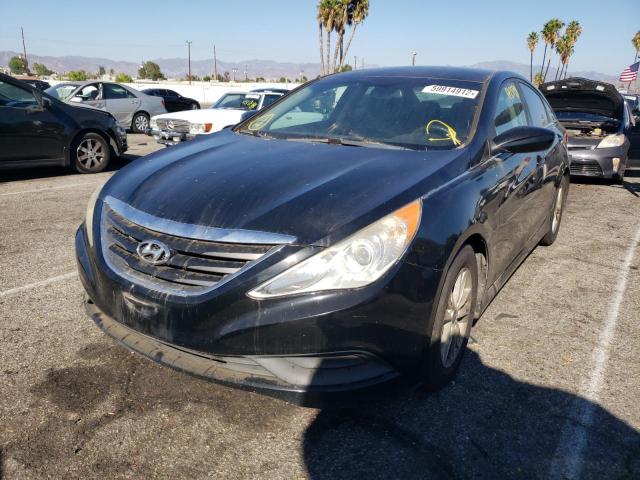 5NPEB4AC5EH862320 - 2014 HYUNDAI SONATA GLS BLACK photo 2