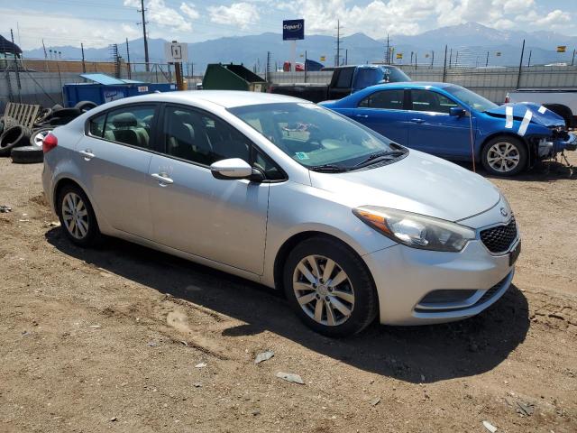 KNAFX4A66E5228348 - 2014 KIA FORTE LX SILVER photo 4