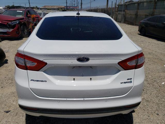 3FA6P0LU4GR281918 - 2016 FORD FUSION SE HYBRID WHITE photo 6