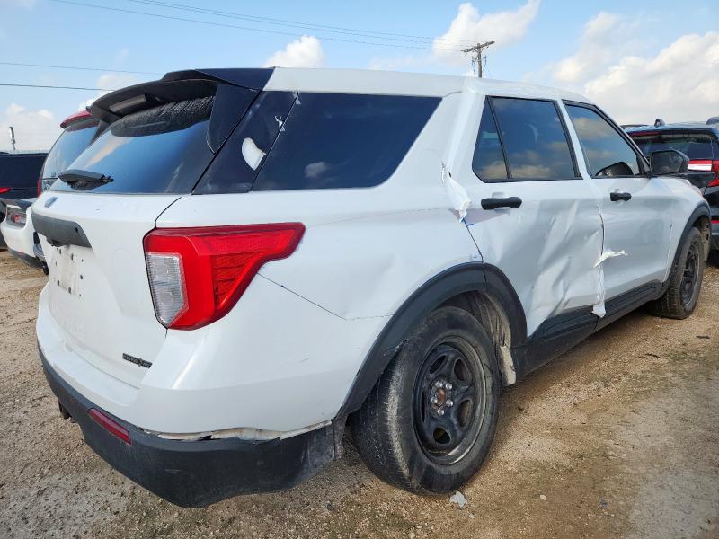 1FM5K8AB2MGB18333 - 2021 FORD EXPLORER POLICE INTERCEPTOR WHITE photo 3