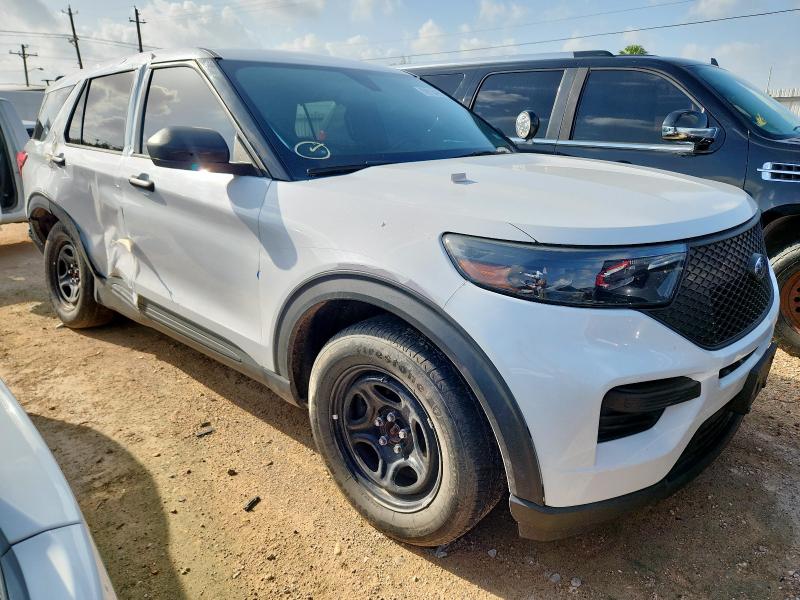 1FM5K8AB2MGB18333 - 2021 FORD EXPLORER POLICE INTERCEPTOR WHITE photo 4