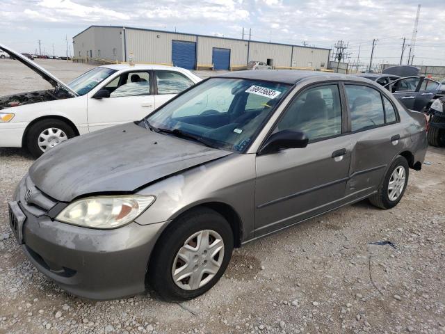 1HGES16395L006202 - 2005 HONDA CIVIC DX VP رمادي صورة 1