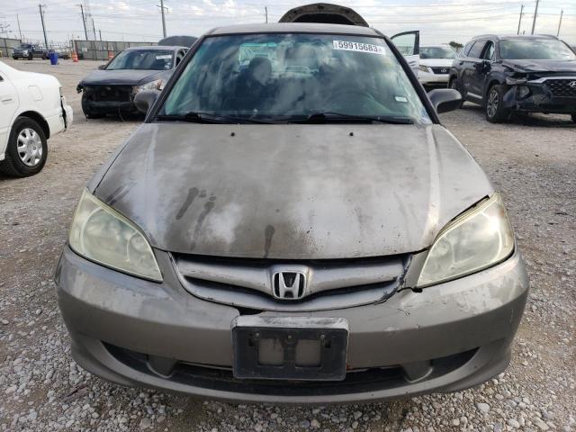 1HGES16395L006202 - 2005 HONDA CIVIC DX VP رمادي صورة 5