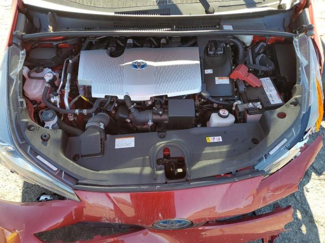 JTDL9MFU2M3028634 - 2021 TOYOTA PRIUS LE RED photo 11