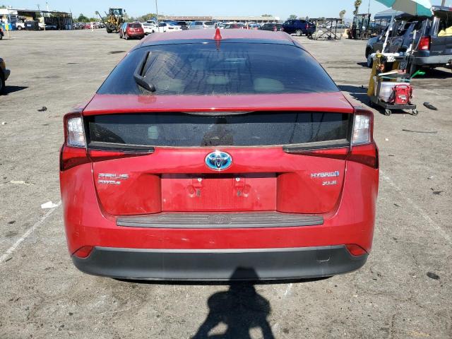 JTDL9MFU2M3028634 - 2021 TOYOTA PRIUS LE RED photo 6