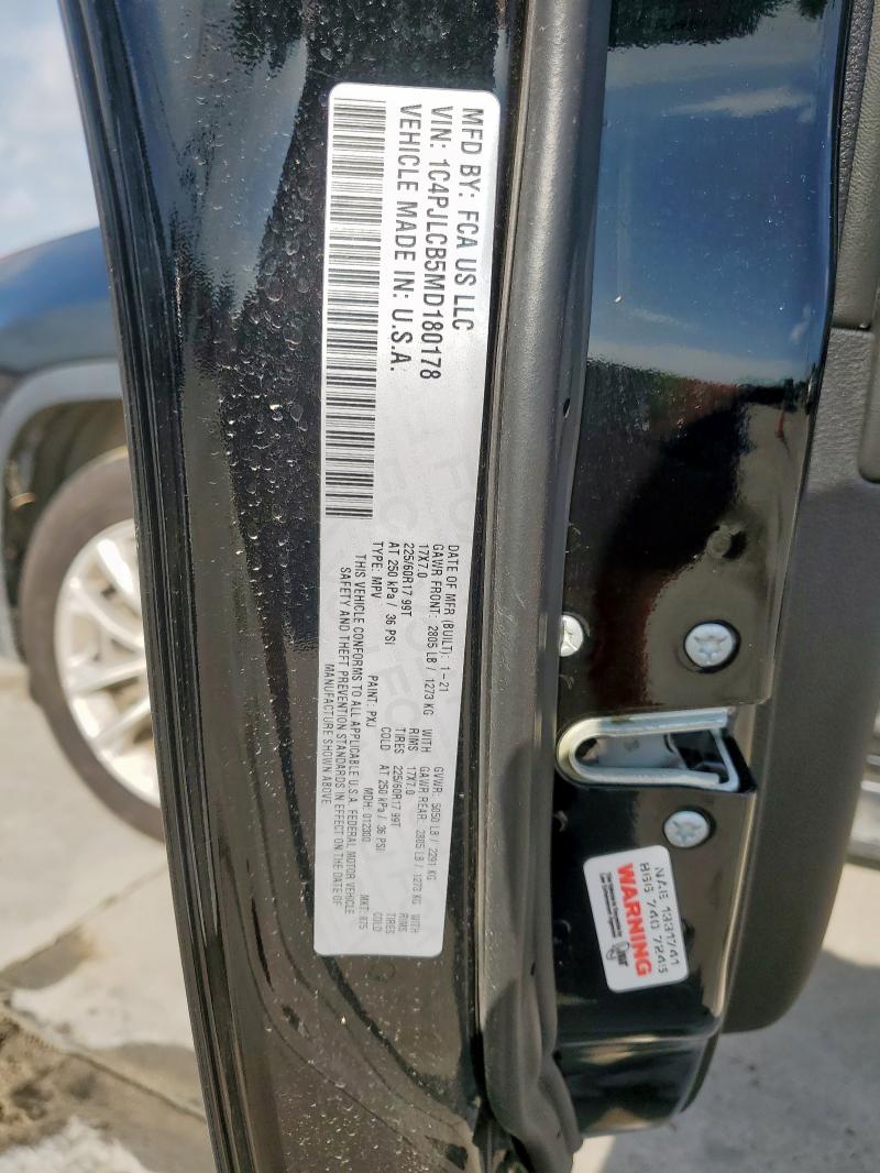 1C4PJLCB5MD180178 - 2021 JEEP CHEROKEE LATITUDE 黑色 照片 13